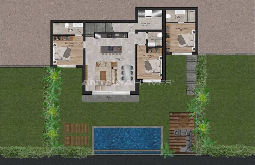 Stylish Villas with Panoramic Sea Views in Gumusluk Bodrum 26