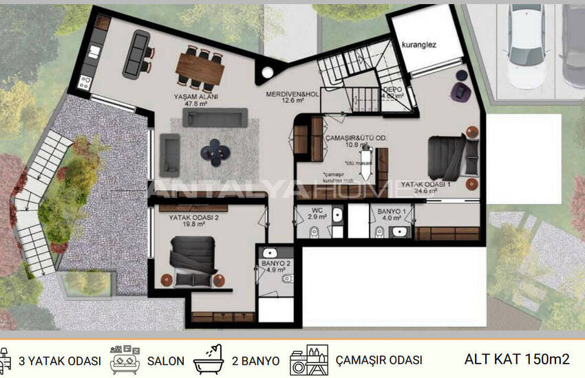 Freistehende Villen Mit Unverbaubarem Meerblick In Bodrum 36