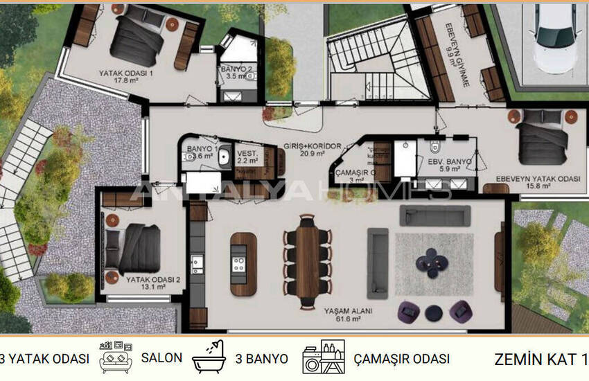 Freistehende Villen Mit Unverbaubarem Meerblick In Bodrum 37