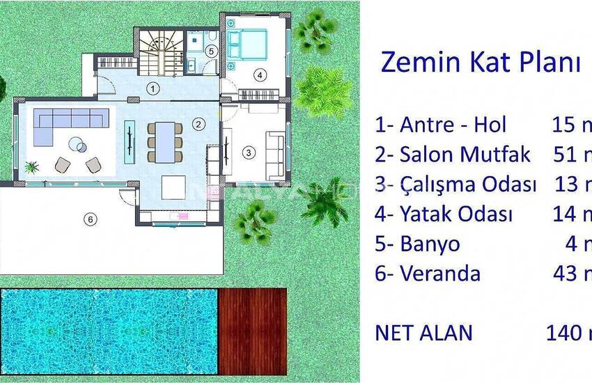 Smart Houses with Private Pools and Gardens in Bodrum Turkey 19
