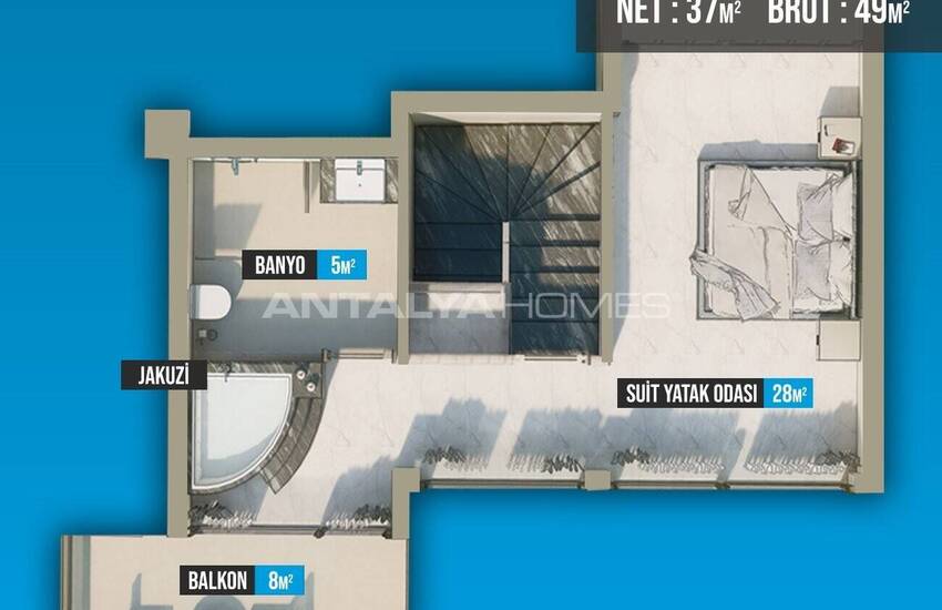 Дома с личным бассейном в Фетхие, Мугла, с гарантией аренды 22