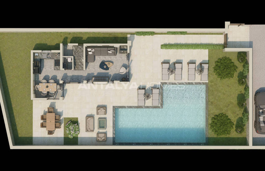 Дома с личным бассейном в Фетхие, Мугла, с гарантией аренды 24