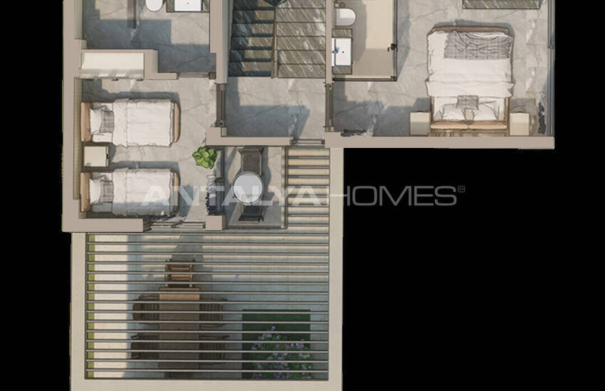 Дома с личным бассейном в Фетхие, Мугла, с гарантией аренды 25