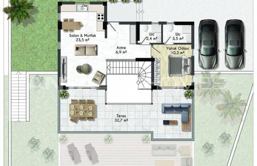 Villas Close to the Sea and Amenities in Bodrum Gumusluk 11