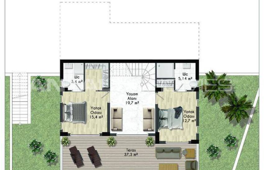 Villas Close to the Sea and Amenities in Bodrum Gumusluk 12