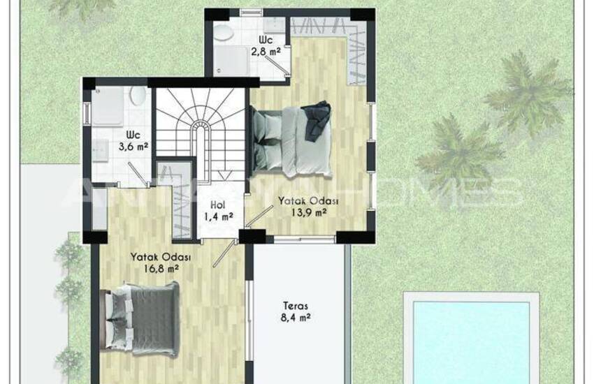Villas Close to the Sea and Amenities in Bodrum Gumusluk 9