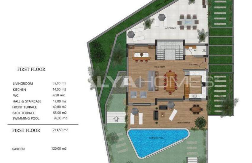 Отдельная Вилла с Видом на Бухту и Бассейном в Бодруме, Мугла 32