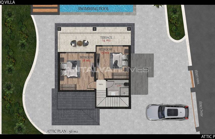 Detached Villas with Private Pool and Garden in Fethiye Oludeniz 29
