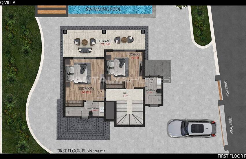 Detached Villas with Private Pool and Garden in Fethiye Oludeniz 28