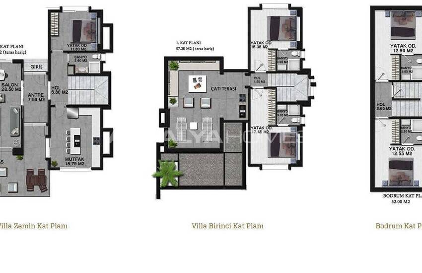 Villas Vue Mer Près De La Mer À Bodrum Gumusluk 43