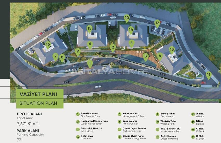 شقق فاخرة في مجمع مع العديد من المرافق الاجتماعية في ميلاس، موغلا 35