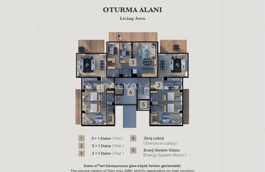 شقق فاخرة في مجمع مع العديد من المرافق الاجتماعية في ميلاس، موغلا 36