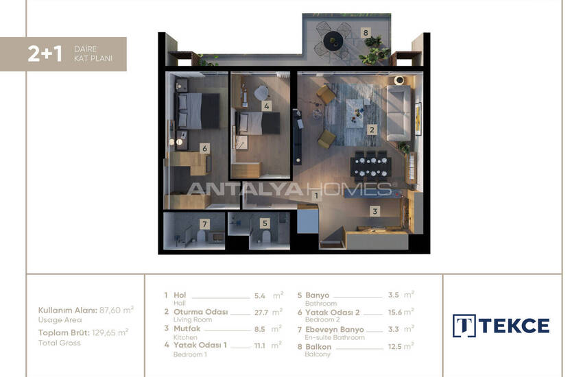 شقق فاخرة في مجمع مع العديد من المرافق الاجتماعية في ميلاس، موغلا 38