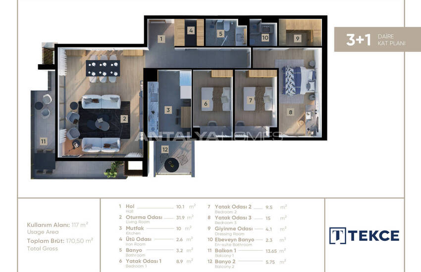 شقق فاخرة في مجمع مع العديد من المرافق الاجتماعية في ميلاس، موغلا 39