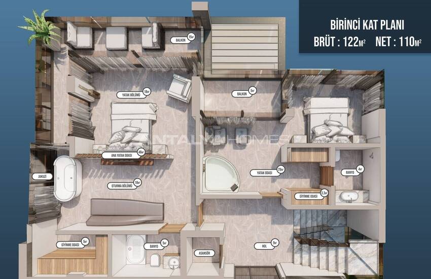 Luxueuse Villa 5+1 Avec Piscines À Fethiye Tasyaka 11