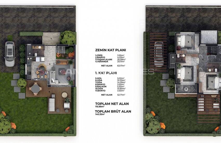 Hus I Ett Omfattande Bostadsprojekt I Adabükü 28