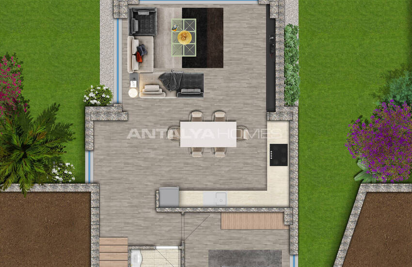 Bodrum Yalıkavak'ta Taş Kaplama Deniz Manzaralı Müstakil Villalar 46