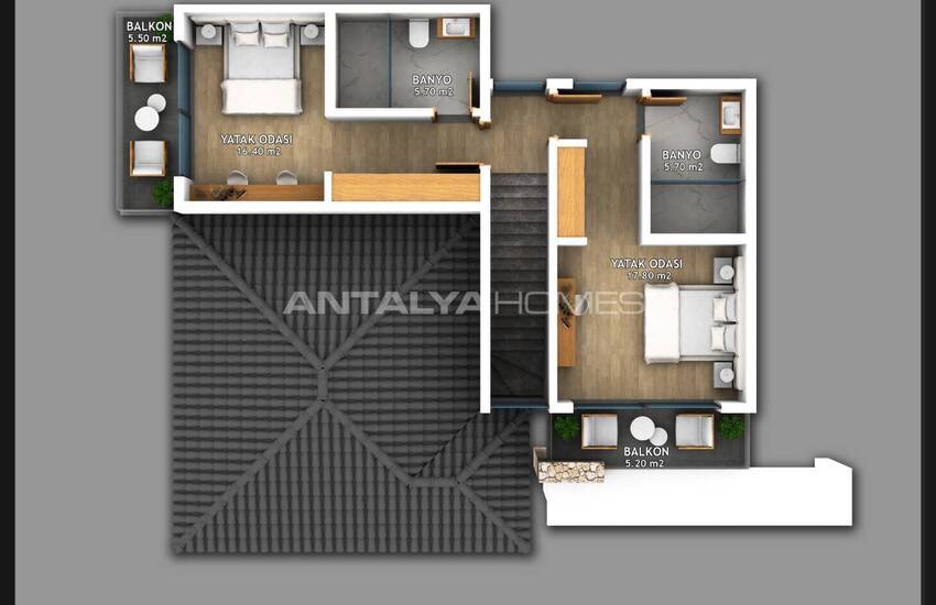 خانه مستقل با طراحی جادار در موغلا فتحیه 18