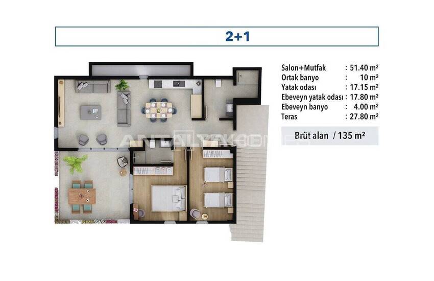 Fethiye Taşyaka'da Kapsamlı Site İçinde Şık Daireler 34
