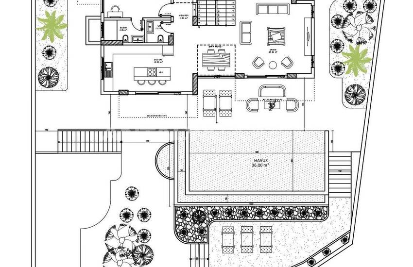 ویلای زیبا با استخر خصوصی و منظره دریا در فتحیه 42