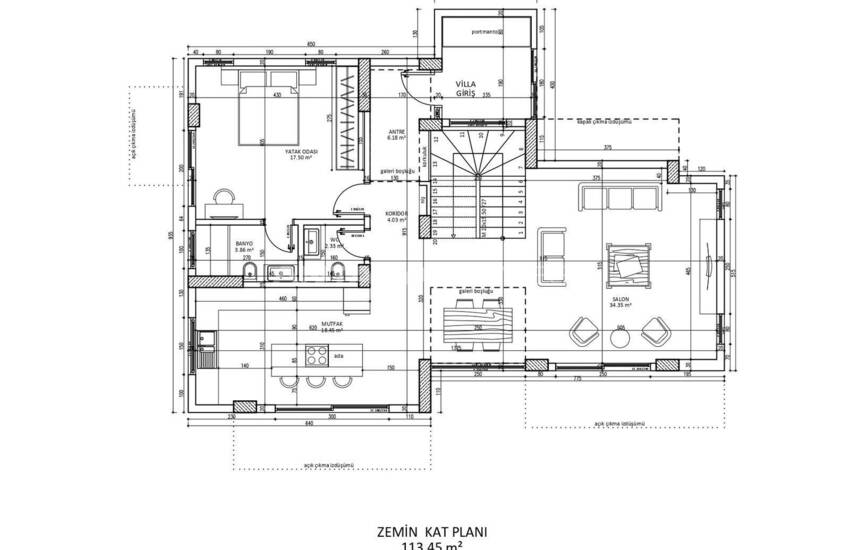 ویلای زیبا با استخر خصوصی و منظره دریا در فتحیه 43