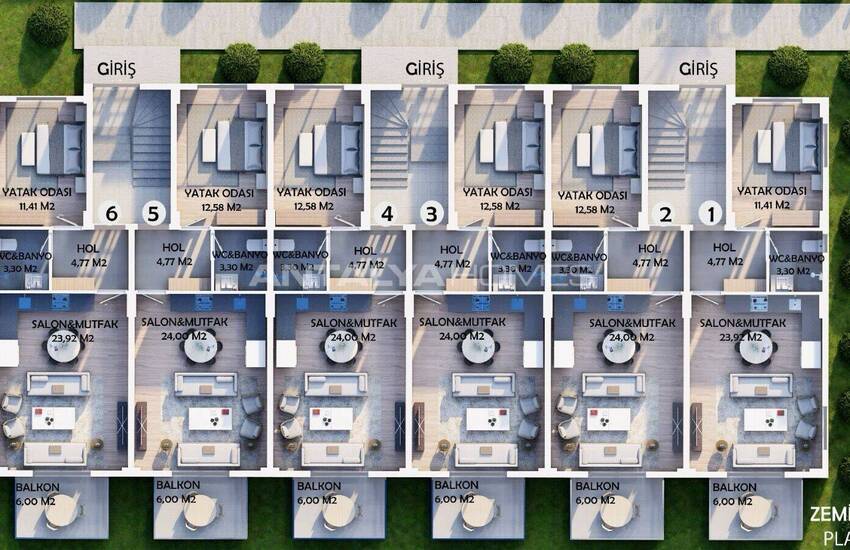 Appartements À Distance À Pied De Toutes Les Facilités À Fethiye 19