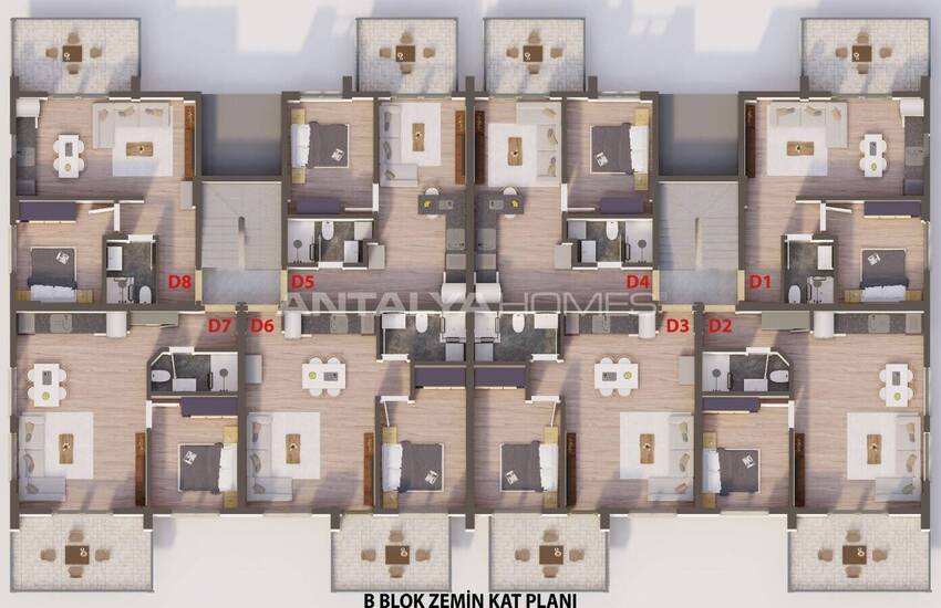 آپارتمان 3 خوابه در مجتمع با استخر در سیدیکمر 41