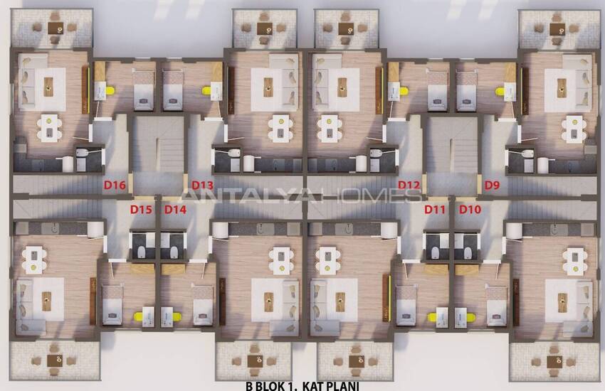 آپارتمان 3 خوابه در مجتمع با استخر در سیدیکمر 42