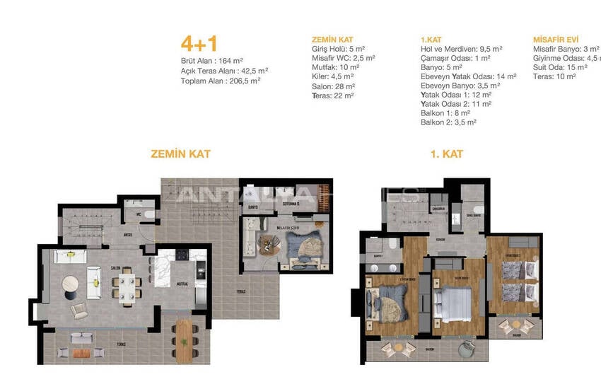 خانههای مدرن با استخرهای خصوصی در نزدیکی ساحل آکیارلار 14