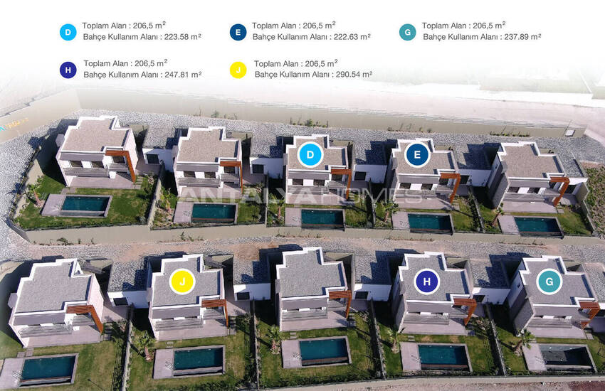 خانههای مدرن با استخرهای خصوصی در نزدیکی ساحل آکیارلار 15