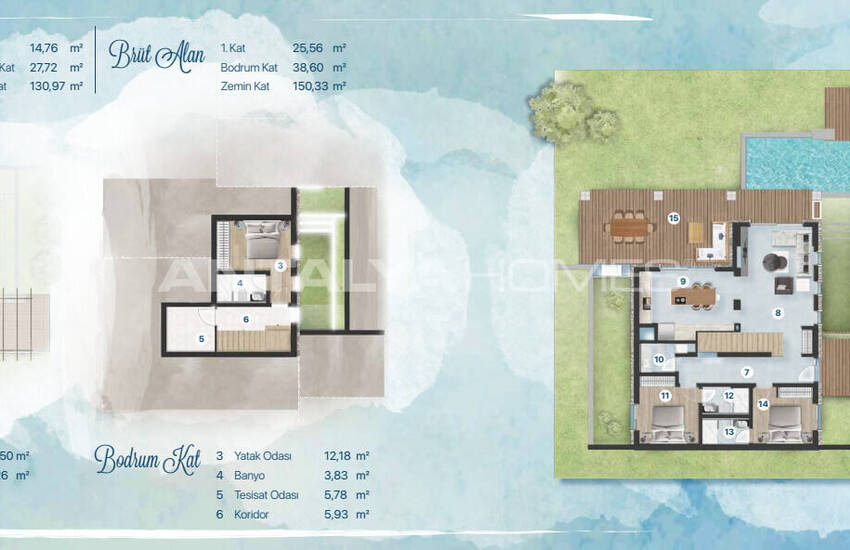 Houses with Private Pools and Large Gardens in Bodrum 23