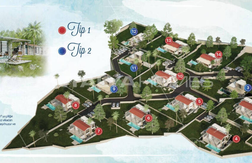 Houses with Private Pools and Large Gardens in Bodrum 24