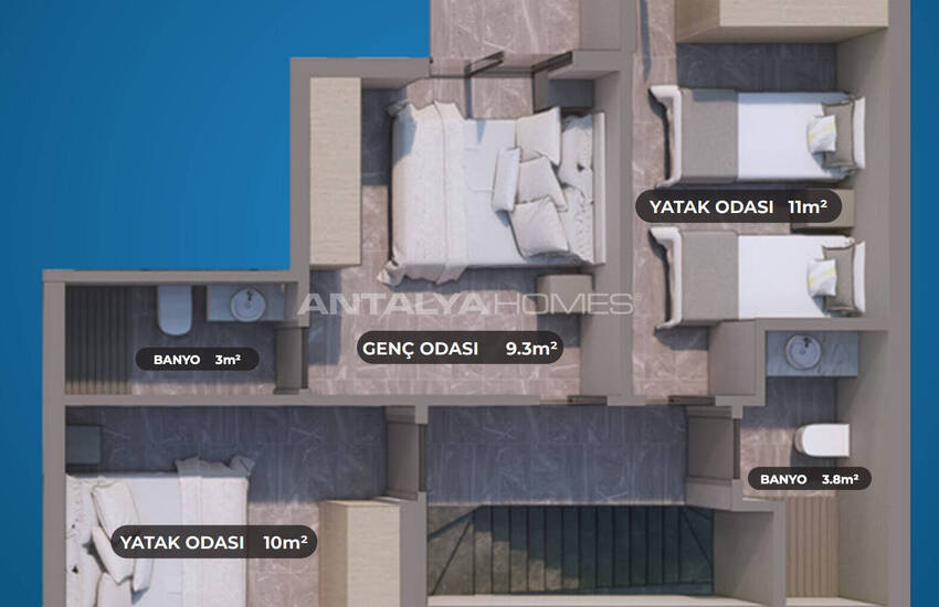 Muğla Fethiye'de Yatırım Değerine Sahip Deniz Manzaralı Daireler 7