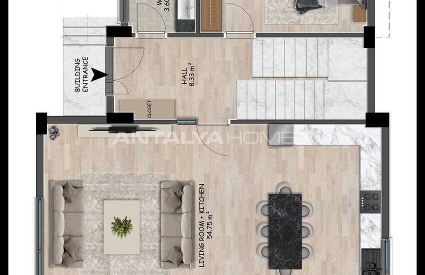 Muğla Fethiye'de Güvenlikli Site İçinde Havuzlu Lüks Evler 32