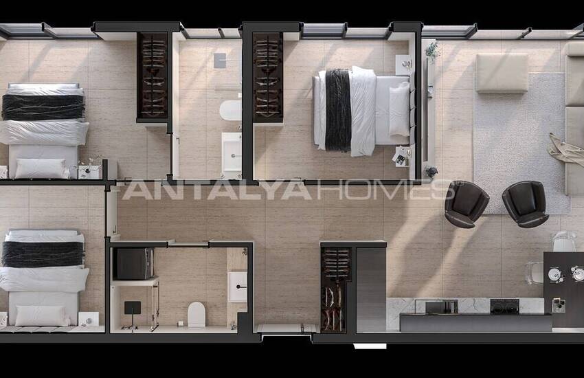 Elegant Apartments in a Project with Private Beach in Bodrum 24