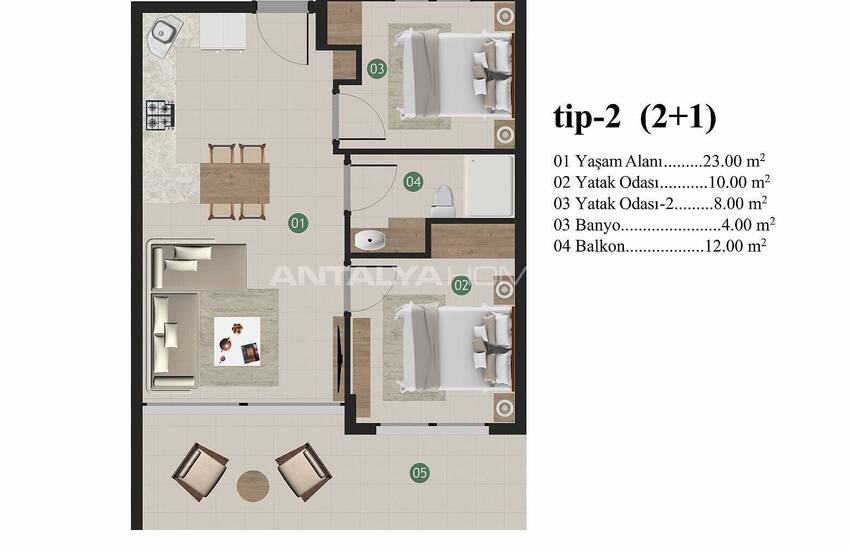 شقة بإطلالة على البحيرة في بودروم 19