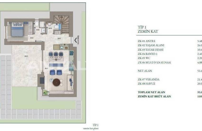Bodrum Torba'da Özel Havuzlu 3+1 ve 4+1 Villalar 15