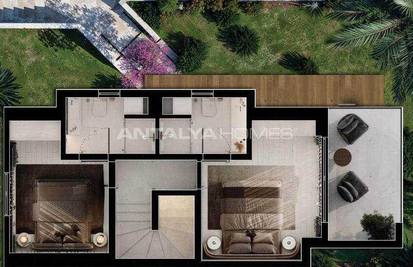 فيلات مطلة على الطبيعة للبيع مع مسبح في أدابوكو، بودروم 17