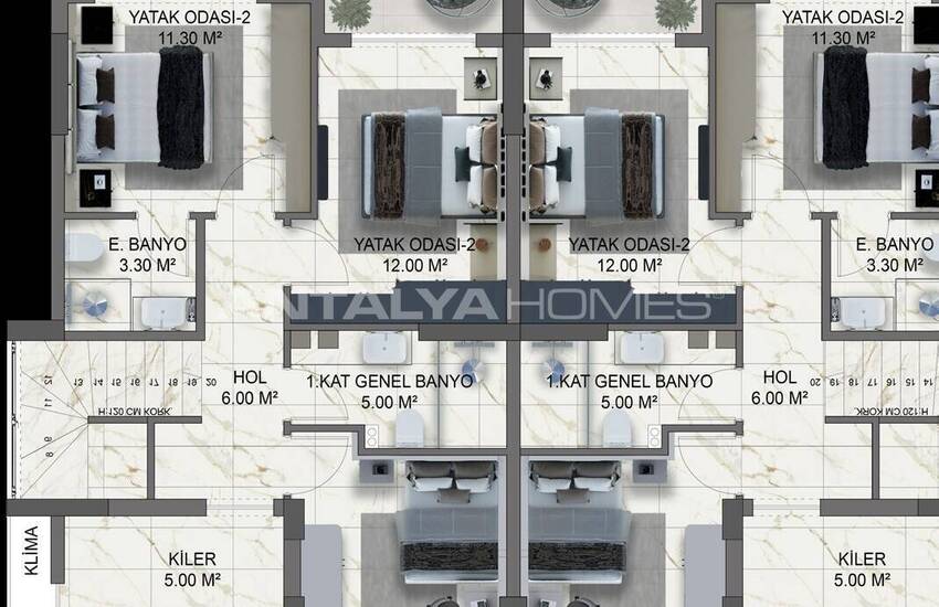 Muğla Milas'ta Özel Koy Kullanımlı Deniz Manzaralı Villalar 27