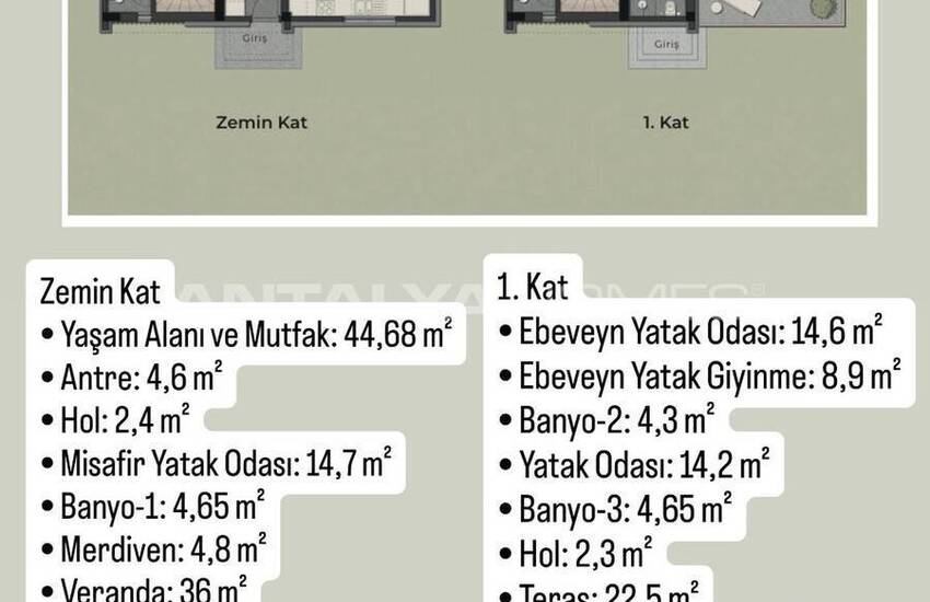 Виллы с частным бассейном рядом с пляжем в Бодруме, Гюмюшлюк 17