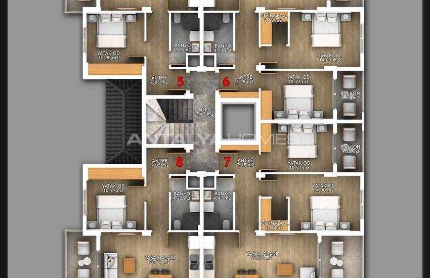 Stilvolle Wohnung Mit Gemeinschaftspool In Dalaman 10