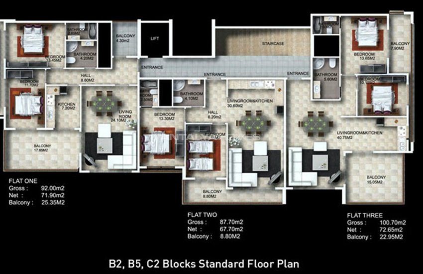 Квартиры в Комплексе на Уровне 5-Звездочного Отеля в Алании 41