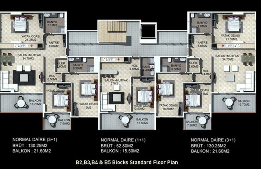 Квартиры в Комплексе на Уровне 5-Звездочного Отеля в Алании 42