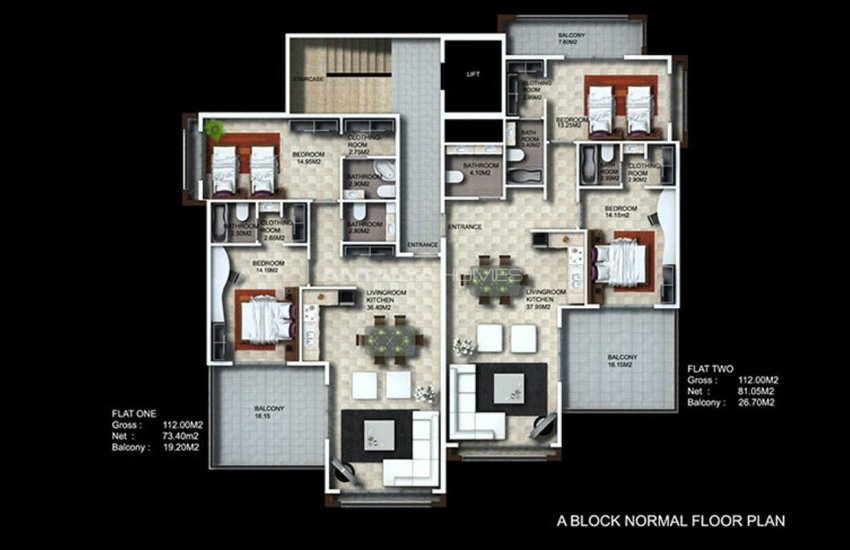 Квартиры в Комплексе на Уровне 5-Звездочного Отеля в Алании 36