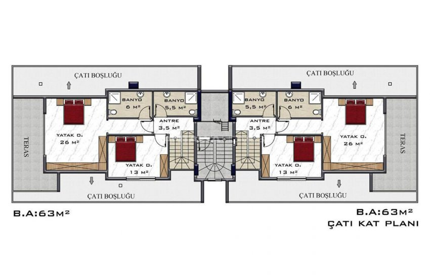 Modern Properties 250 Mt to the Beach in Oba Alanya 27
