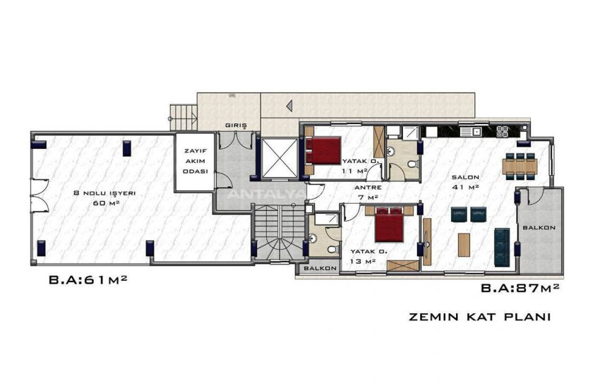 Modern Properties 250 Mt to the Beach in Oba Alanya 24