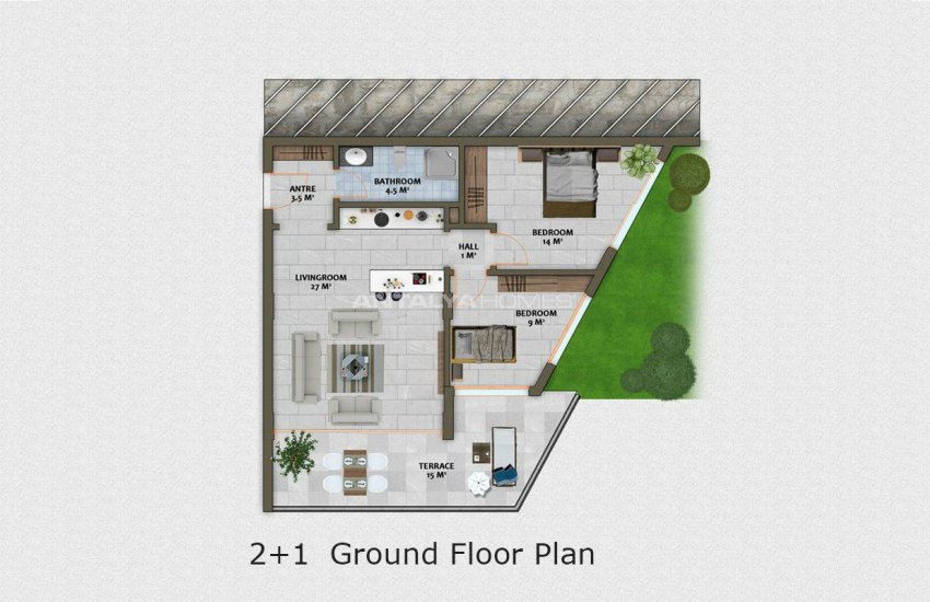 املاک لوکس در مرکز آلانیا احاطه شده با طبیعت 24