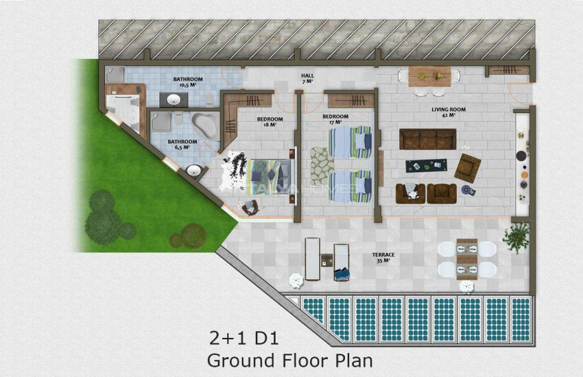 املاک لوکس در مرکز آلانیا احاطه شده با طبیعت 25