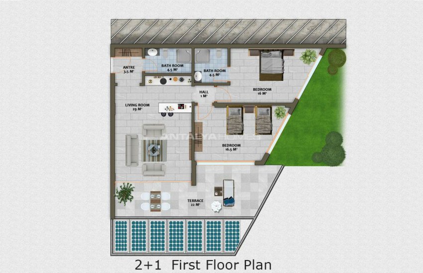 املاک لوکس در مرکز آلانیا احاطه شده با طبیعت 26