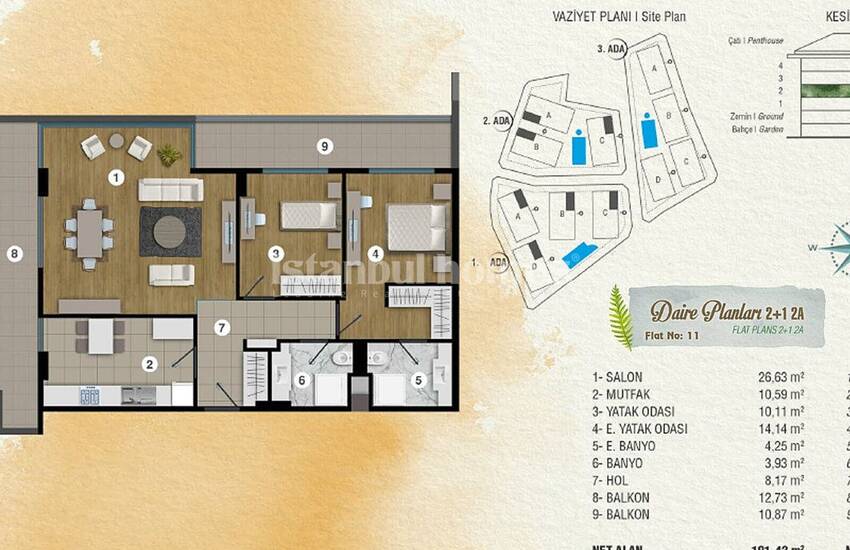 Deluxe Istanbul Apartments in an Exclusive Complex